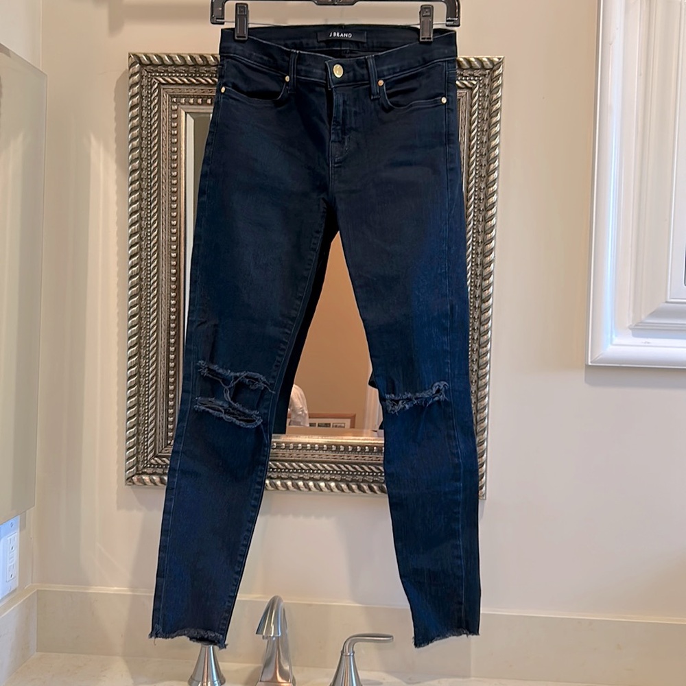 J Brand skinny dark wash jeans